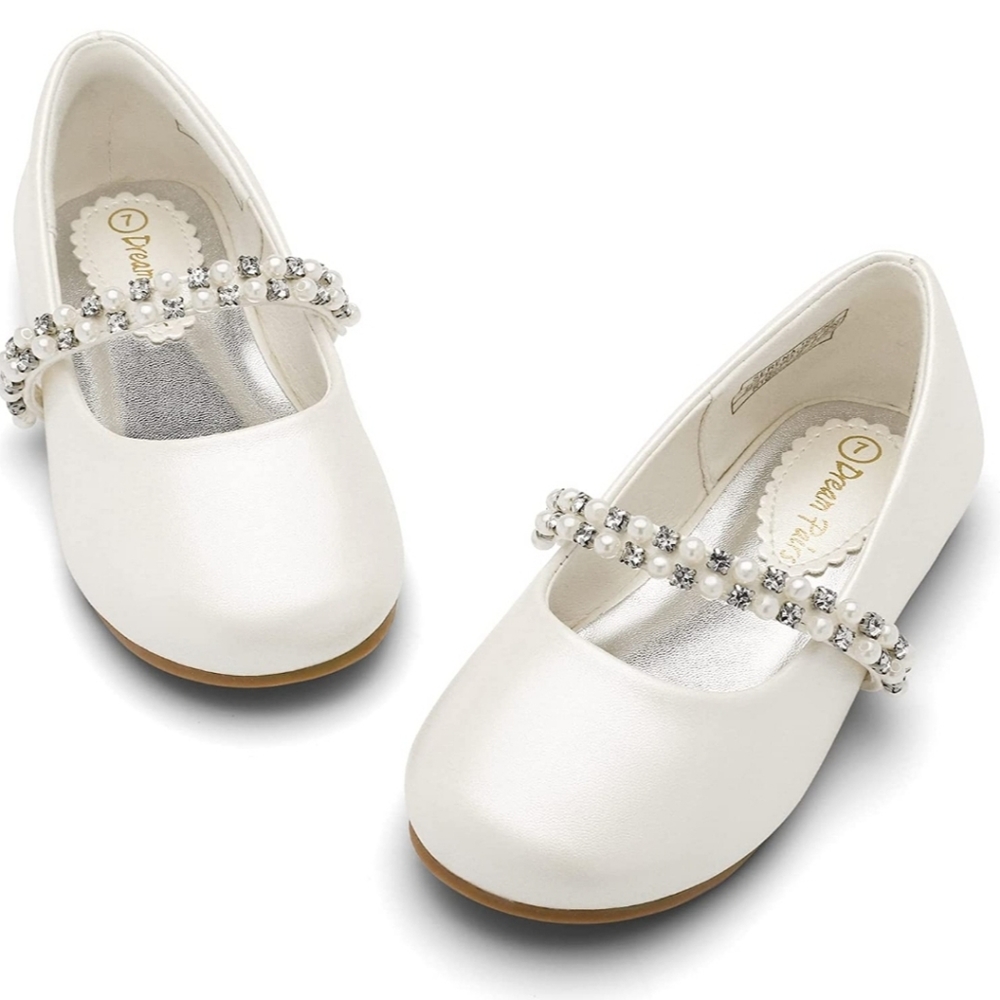 DREAM PAIRS Girls Toddler/ Serena-100 Mary Jane Ballerina Flats Size 7 big girl